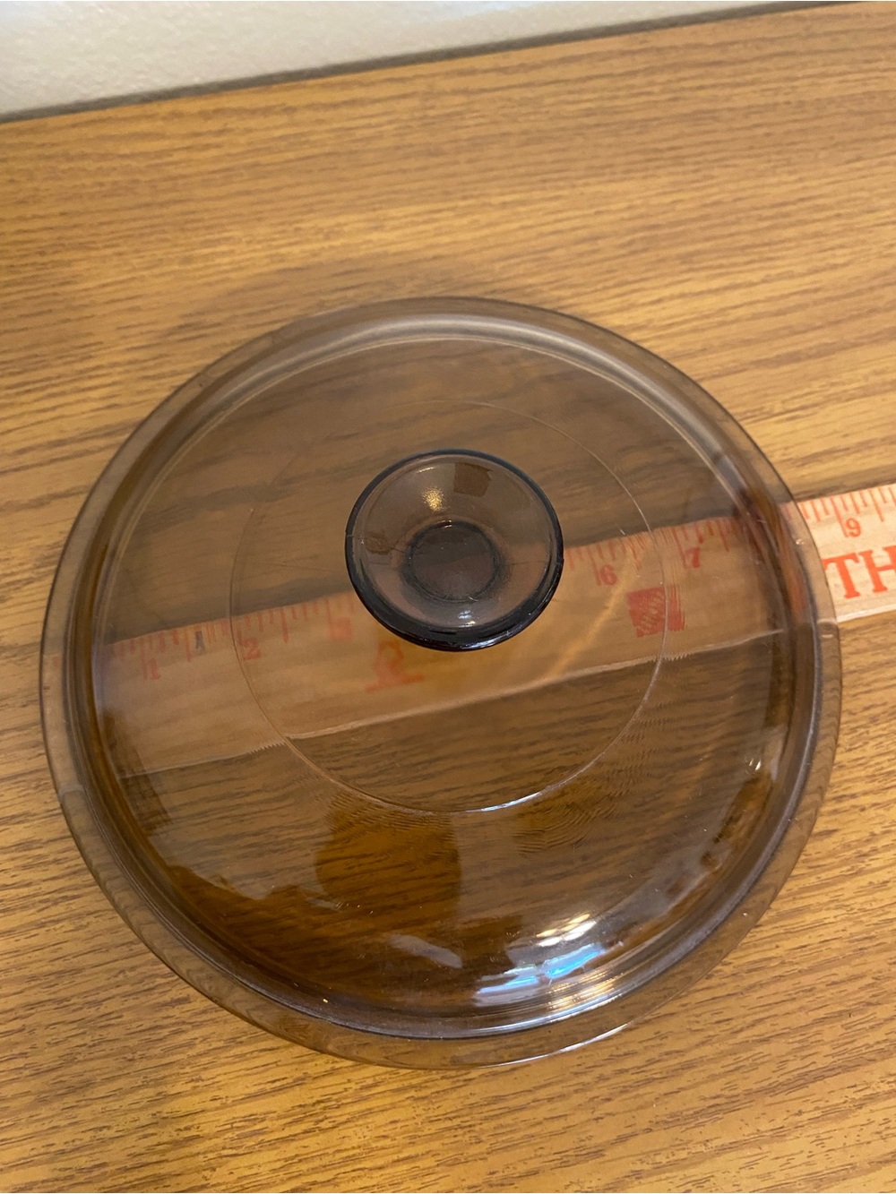 Pyrex Amber Brown Glass Lid